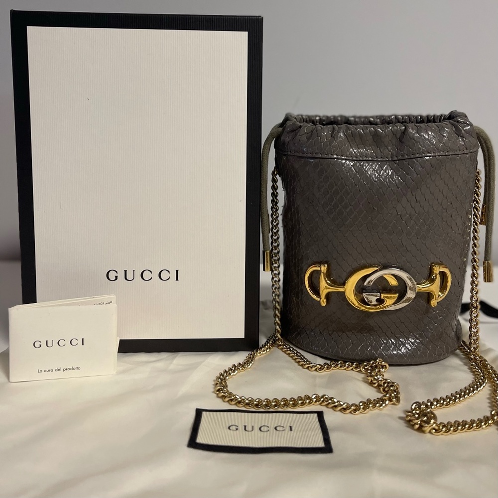 Gucci Zumi Python in Gray